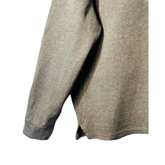 Polo Ralph Lauren Pullover Mens Size XL Gray Zip Pullover Flesh Pony Relax Heavy - Picture 6 of 10